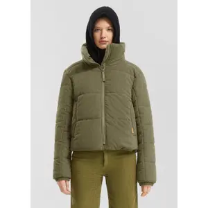 Corduroy puffer jacket for women QS image-6