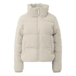 Corduroy puffer jacket for women QS image-0
