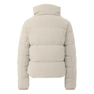 Corduroy puffer jacket for women QS image-1