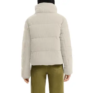 Corduroy puffer jacket for women QS image-5