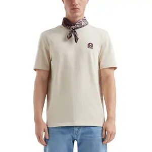 Thick Cotton Jersey Round Neck T-Shirt with Embroidered Badge QS image-2