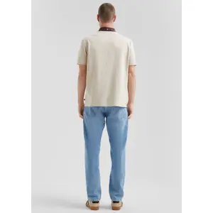 Thick Cotton Jersey Round Neck T-Shirt with Embroidered Badge QS image-4