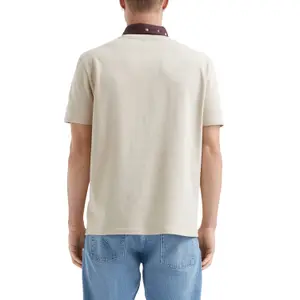 Thick Cotton Jersey Round Neck T-Shirt with Embroidered Badge QS image-5