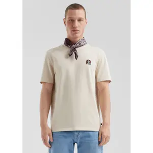 Thick Cotton Jersey Round Neck T-Shirt with Embroidered Badge QS image-6