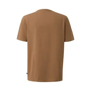 Thick Cotton Jersey Round Neck T-Shirt with Embroidered Badge QS image-1