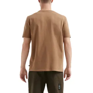 Thick Cotton Jersey Round Neck T-Shirt with Embroidered Badge QS image-5