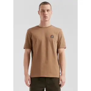 Thick Cotton Jersey Round Neck T-Shirt with Embroidered Badge QS image-6