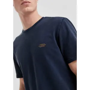 Washed Tie-Dye Round Neck T-Shirt with Front and Back Print QS image-3