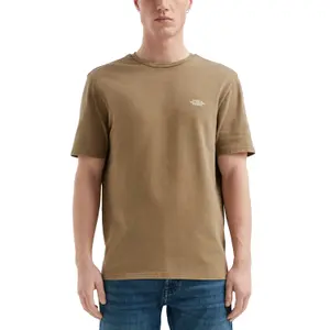 Washed Tie-Dye Round Neck T-Shirt with Front and Back Print QS image-2