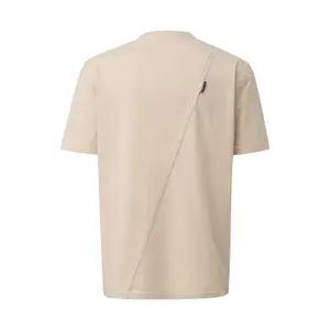Asymmetrical Seaming Round Neck T-Shirt QS image-1