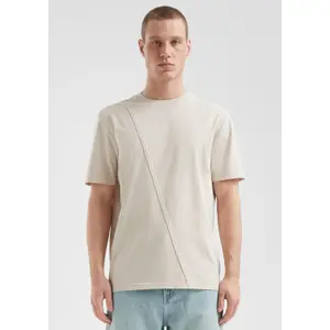 Asymmetrical Seaming Round Neck T-Shirt QS image-6