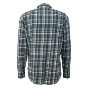 Flannel Long Sleeve Overshirt with Slit Cuffs QS image-1