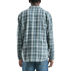 Flannel Long Sleeve Overshirt with Slit Cuffs QS image-5