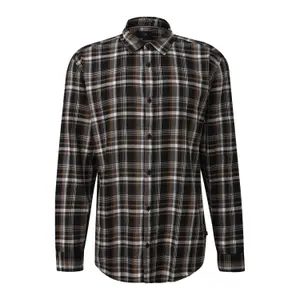 Flannel Long Sleeve Overshirt with Slit Cuffs QS image-0