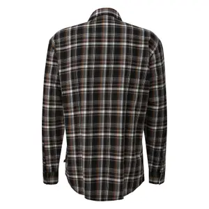 Flannel Long Sleeve Overshirt with Slit Cuffs QS image-1