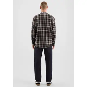 Flannel Long Sleeve Overshirt with Slit Cuffs QS image-4