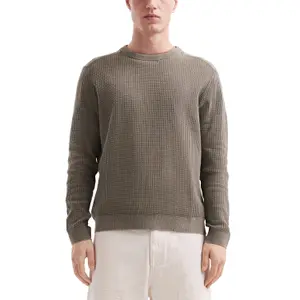 Washed Knit Pullover Textured Pattern QS image-2