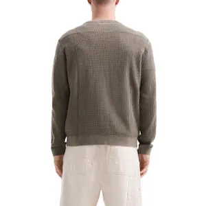 Washed Knit Pullover Textured Pattern QS image-5