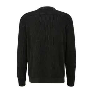 Washed Knit Pullover Textured Pattern QS image-1