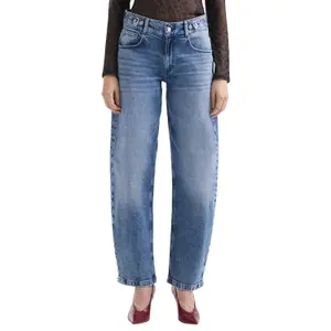 Women's Balloon Baggy Jeans QS image-2