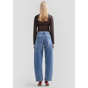 Women's Balloon Baggy Jeans QS image-4
