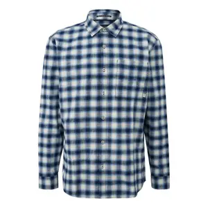 Check Long Sleeve Shirt with Button Placket QS image-0