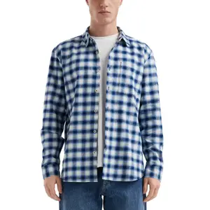 Check Long Sleeve Shirt with Button Placket QS image-2