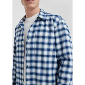 Check Long Sleeve Shirt with Button Placket QS image-3