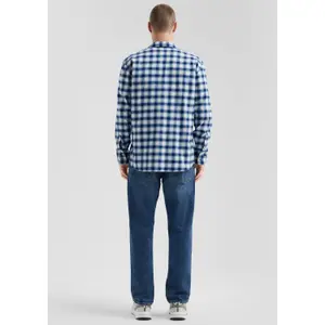 Check Long Sleeve Shirt with Button Placket QS image-4