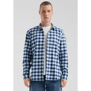 Check Long Sleeve Shirt with Button Placket QS image-6