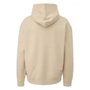 Faded Cotton Hoodie with Front Print QS image-1