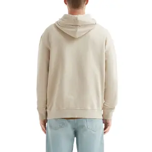 Faded Cotton Hoodie with Front Print QS image-5