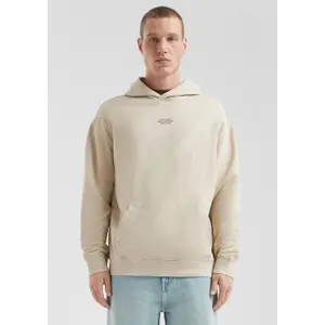 Faded Cotton Hoodie with Front Print QS image-6