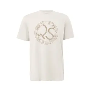 Basic Round Neck T-Shirt with Front Print QS image-0