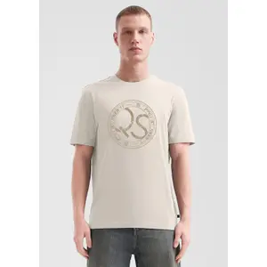 Basic Round Neck T-Shirt with Front Print QS image-6