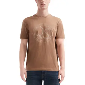 Basic Round Neck T-Shirt with Front Print QS image-2