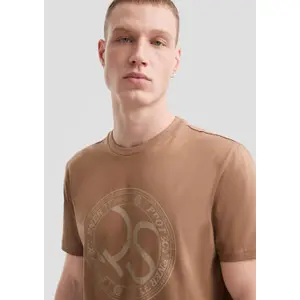 Basic Round Neck T-Shirt with Front Print QS image-3