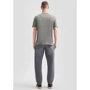 Cotton Marled T-Shirt with Rolled Neckline QS image-4