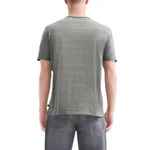 Cotton Marled T-Shirt with Rolled Neckline QS image-5
