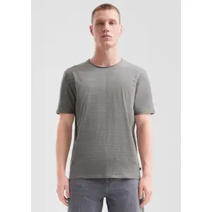 Cotton Marled T-Shirt with Rolled Neckline QS image-6