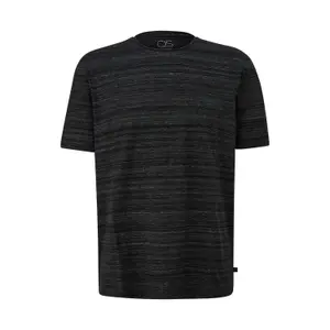 Cotton Marled T-Shirt with Rolled Neckline QS image-0