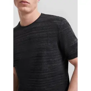 Cotton Marled T-Shirt with Rolled Neckline QS image-3