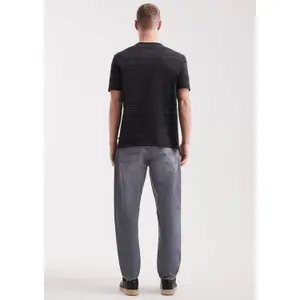 Cotton Marled T-Shirt with Rolled Neckline QS image-4