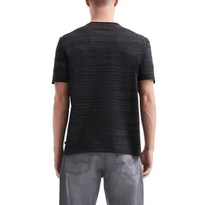 Cotton Marled T-Shirt with Rolled Neckline QS image-5