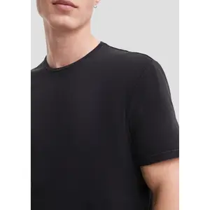 Washed T-shirt with Shadow Effect Pocket QS image-3
