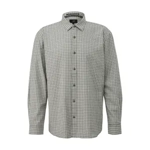 Flannel Long Sleeve Button-Down Shirt QS image-0