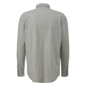 Flannel Long Sleeve Button-Down Shirt QS image-1