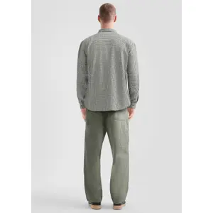 Flannel Long Sleeve Button-Down Shirt QS image-4
