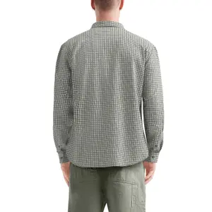 Flannel Long Sleeve Button-Down Shirt QS image-5