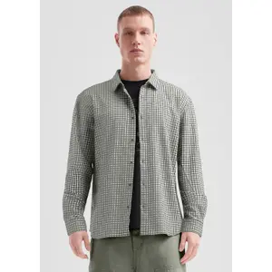 Flannel Long Sleeve Button-Down Shirt QS image-6